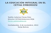 LA EDUCACIÓN INTEGRAL EN EL CETHA EMBOROZÚ