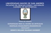 UNIVERSIDAD MAYOR DE SAN ANDRES FACULTAD DE CIENCIAS PURAS Y NATURALES CARRERA DE INFORMÁTICA