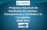 Programa Nacional de Rendición de Cuentas, Transparencia y Combate a la Corrupción  2008-2012