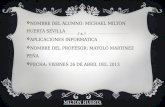 NOMBRE DEL ALUMNO: MICHAEL MILTON HUERTA SEVILLA APLICACIONES INFORMATICA