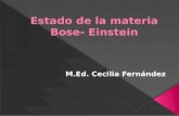 Estado de la materia Bose- Einstein
