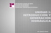 UNIDAD I: Introducción y generación hidráulica