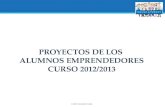 PROYECTOS DE LOS  ALUMNOS EMPRENDEDORES CURSO 2012/2013