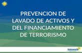 PREVENCION DE LAVADO DE ACTIVOS Y DEL FINANCIAMIENTO DE TERRORISMO