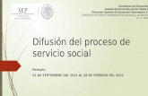Difusión del proceso de servicio social