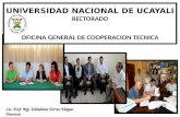 UNIVERSIDAD  NACIONAL DE UCAYALI RECTORADO OFICINA GENERAL DE COOPERACION TECNICA