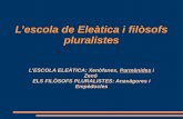L’escola  de  Eleàtica i  filòsofs pluralistes