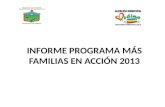 INFORME PROGRAMA MÁS FAMILIAS EN ACCIÓN 2013