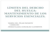 LÍMITES DEL DERCHO DEL HUELGA: MANTENIMIENTO DE LOS SERVICIOS ESENCIALES.