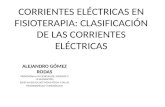 CORRIENTES ELÉCTRICAS EN  FISIOTERAPIA: CLASIFICACIÓN DE LAS CORRIENTES ELÉCTRICAS