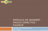 MÓDULO DE BANNER: PAGOS DIRECTOS - FAAINVE