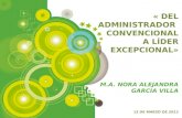 « DEL ADMINISTRADOR  CONVENCIONAL  A LÍDER EXCEPCIONAL» M.A. NORA ALEJANDRA GARCIA VILLA