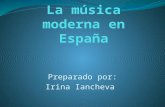 La música  moderna  e n  España