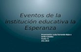 Eventos de la institución educativa la Esperanza