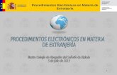 PROCEDIMIENTOS ELECTRÓNICOS EN MATERIA  DE EXTRANJERÍA