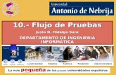 10.- Flujo de Pruebas Justo N. Hidalgo Sanz DEPARTAMENTO DE INGENIERÍA INFORMÁTICA