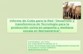 Informe de Cuba para la Red “Desarrollo y transferencia de Tecnología para la producción ovina en pequeña y mediana escala en Iberoamérica ”.