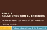 Tema 3.  RELACIONES CON EL EXTERIOR Entorno económico: instrumentos para su análisis Grado en Economía