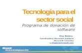 Tecnología para el sector social  Programa de donación de software
