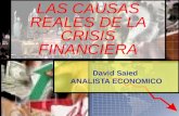 LAS CAUSAS REALES DE LA CRISIS FINANCIERA