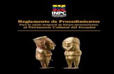 Reglamento de procedimientos para la salida temporal de bienes del Patrimonio Cultural del Ecuador
