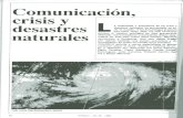 COMUNICACION, CRISIS Y DESASTRES NATURALES