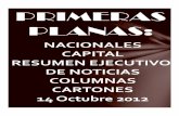 Primeras Planas Nacionales y Cartones 14 Octubre 2012