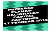 Primeras Planas Nacionales y Cartones 17 Febrero 2013