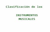 Classificació dels instruments musicals.
