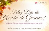 Ofertas Accion de Gracias 2012