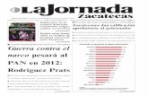 La Jornada Zacatecas, lunes 12 de septiembre de 2011