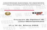 Encuesta de Opinión Lima Metropolitana - Marzo 2014