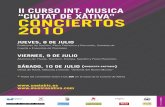 II Curso Int. Musica "Ciutat de Xàtiva"