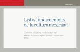 Listas fundamentales de la cultura mexicana (2012)