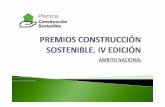IV Premios de Construcción Sostenible de Castilla y León (Ámbito Nacional)