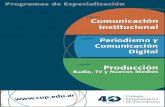 Programas de Especialización 2011 - Colegio Universitario de Periodismo
