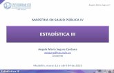 Estadística III. Regresión lineal. Ángela Segura.