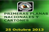 Primeras Planas Nacionales y Cartones 25 Octubre 2013
