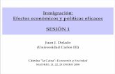 Inmigración-  Efectos económicos y políticas eficaces  SESIÓN 1