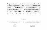 Aporte potencial de ERNC  y EE a la Matriz Eléctrica, 2 0 0 8 - 2 0 2 5