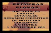 Primeras Planas Nacionales y Cartones 1 Noviembre 2012