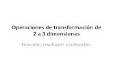 Operaciones de transformación de 2 a 3 dimensiones