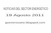 NOTICIAS DEL SECTOR ENERGÉTICO 19 Agosto 2011