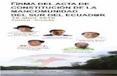 Firma Acta Mancomunidad del Sur del Ecuador