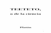 PLATON, "Teeteto" o De la ciencia