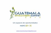 Guatemala Investment Summit 2013 (Español)