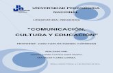 COMUNICACIÓN, CULTURA Y EDUCACIÓN.