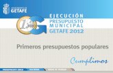 Ejecución Presupuesto Municipal Getafe 2012: Primeros presupuestos populares