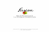 Menu Restaurante Fusión - Antigua Guatemala