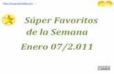 Super Favoritos de la Semana Ene 7/2.011
